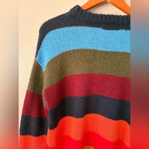 Urban Outfitters Benny Stripe Boyfriend Oversized Sweater Women Extra Small XS - Picture 7 of 10